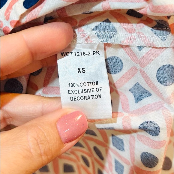 THML | Geometric Print Ruffle Blouse - Picture 4 of 5